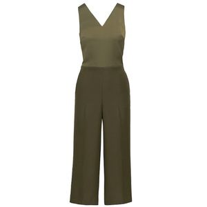 BR Twist-Back Cropped Jumpsuit Olive